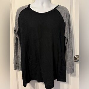 Boxercraft Black and Gray Women’s Preppy Patch  Raglan Shirt